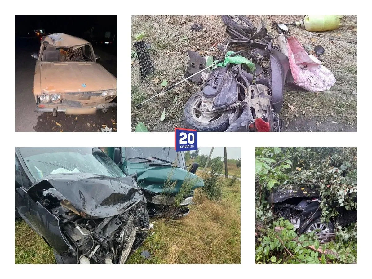 Шість ДТП за вихідні на Вінниччині: двоє загиблих, серед травмованих — дитина