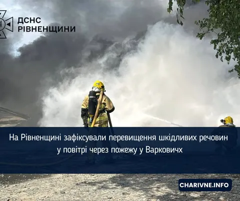Пожежа у Варковичах: у повітрі перевищено рівень діоксиду азоту