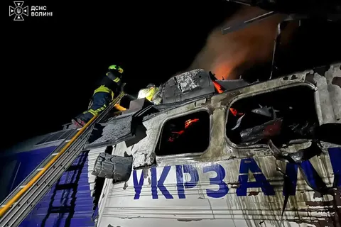 Російський удар по Волині: вночі загорівся тепловоз, обійшлося без постраждалих