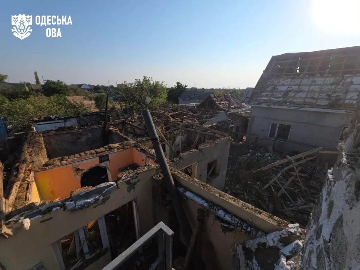 Удар по Одещині: зруйновано будинок, двоє постраждалих