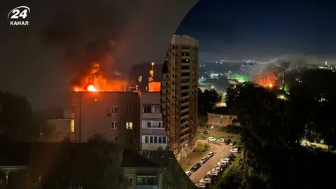 Масована атака дронів на Москву: пожежі в Підмосков'ї та закриті аеропорти
