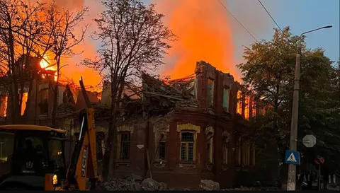 Авіаудар знищив історичну будівлю друкарні в центрі Слов’янська