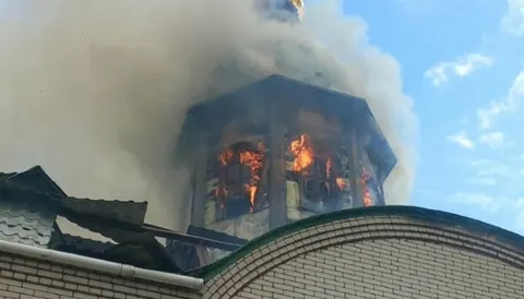 У Краматорську через удар РФ зайнявся храм: пожежу загасили