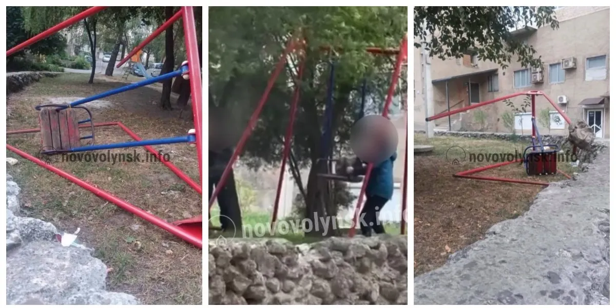 Зламана гойдалка у Нововолинську: хто відповідальний за безпеку майданчиків