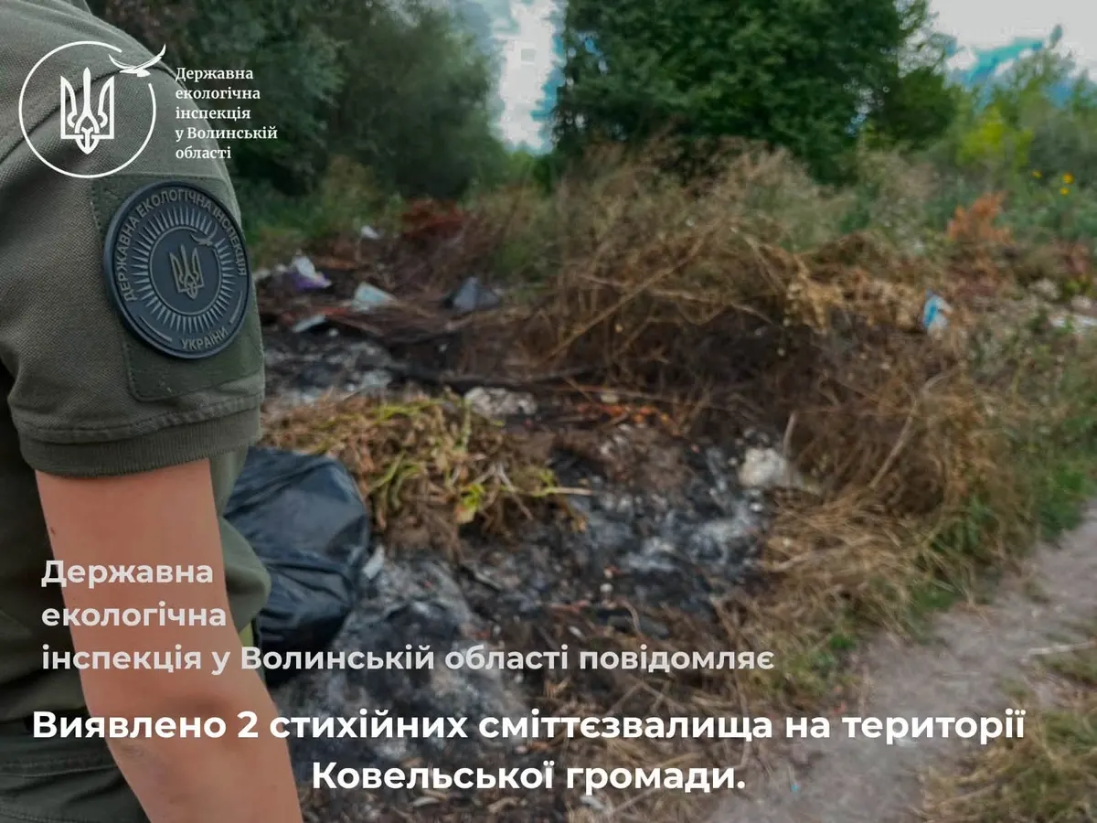 На Ковельщині виявили два стихійні сміттєзвалища: що загрожує порушникам