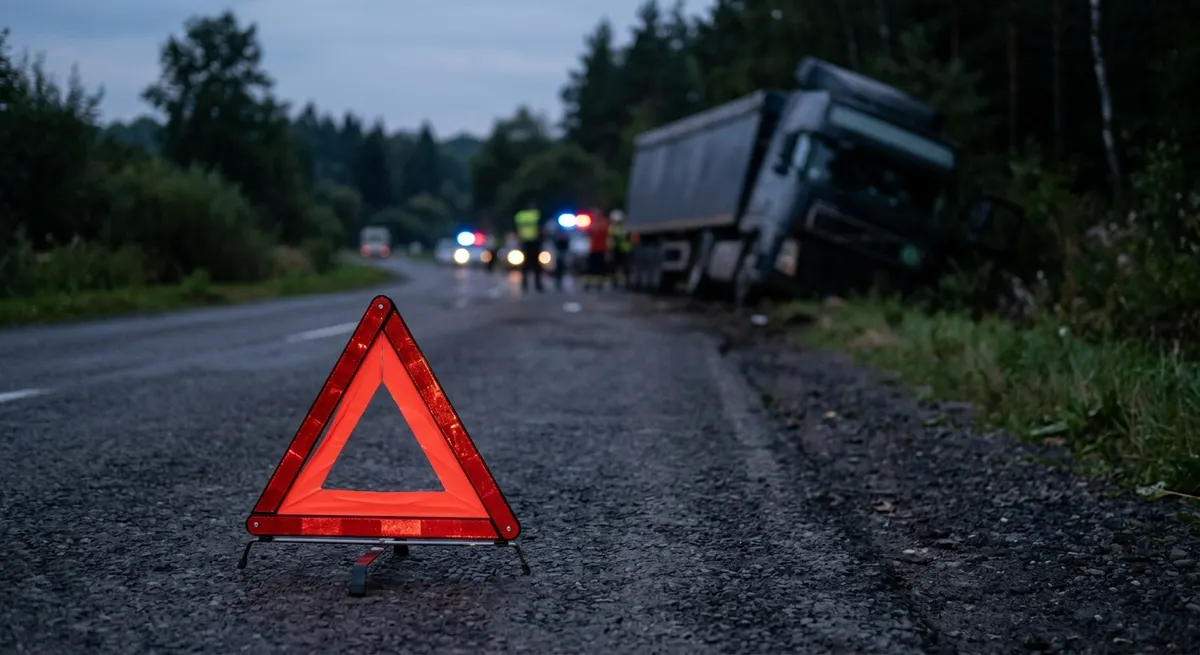 На Самбірщині вантажівка з'їхала в кювет через електросамокат: травмовано двох дітей