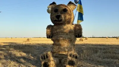 Ведмідь із сіна в Арбузинці: як з'явилася нова фотозона та чому це важливо