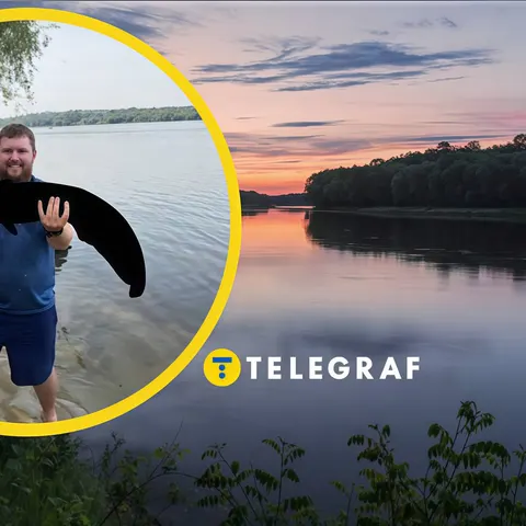 Українець спіймав у Дніпрі величезного сома: фото трофея