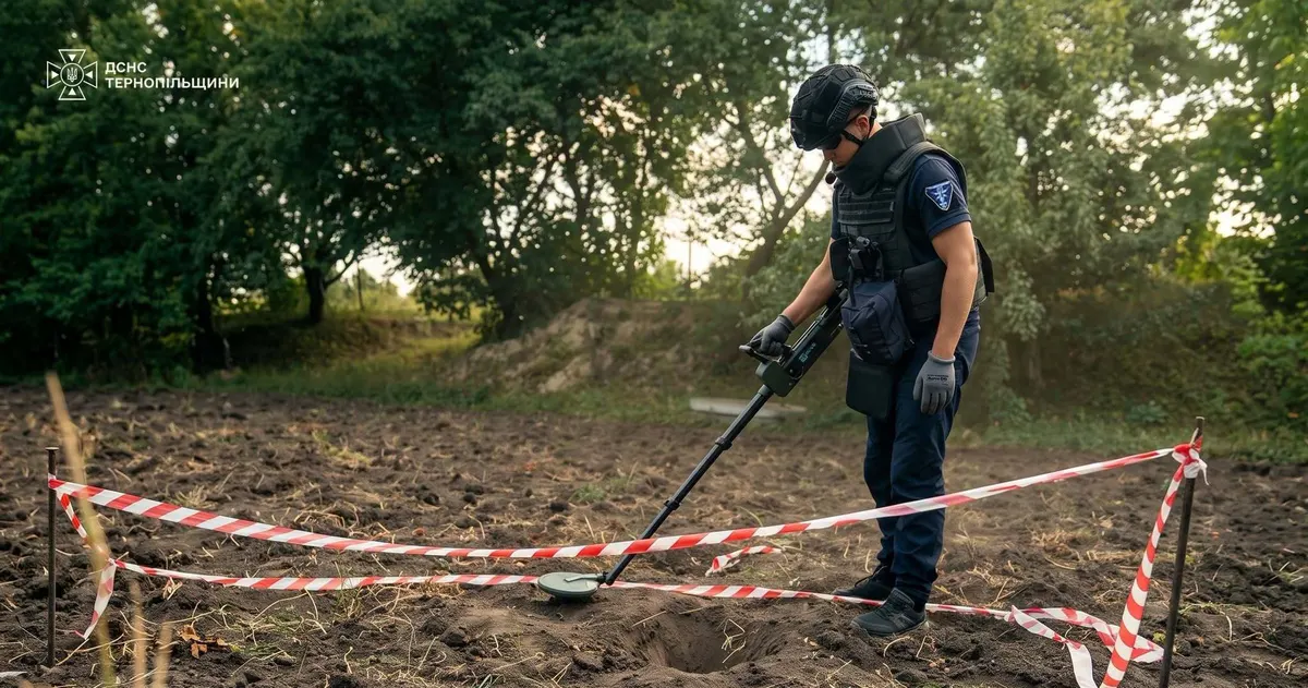 На Тернопільщині знайшли мінометну міну та артснаряд часів Другої світової