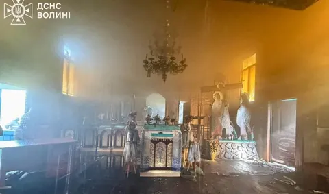 Пожежа в дерев’яній церкві на Волині: що відомо