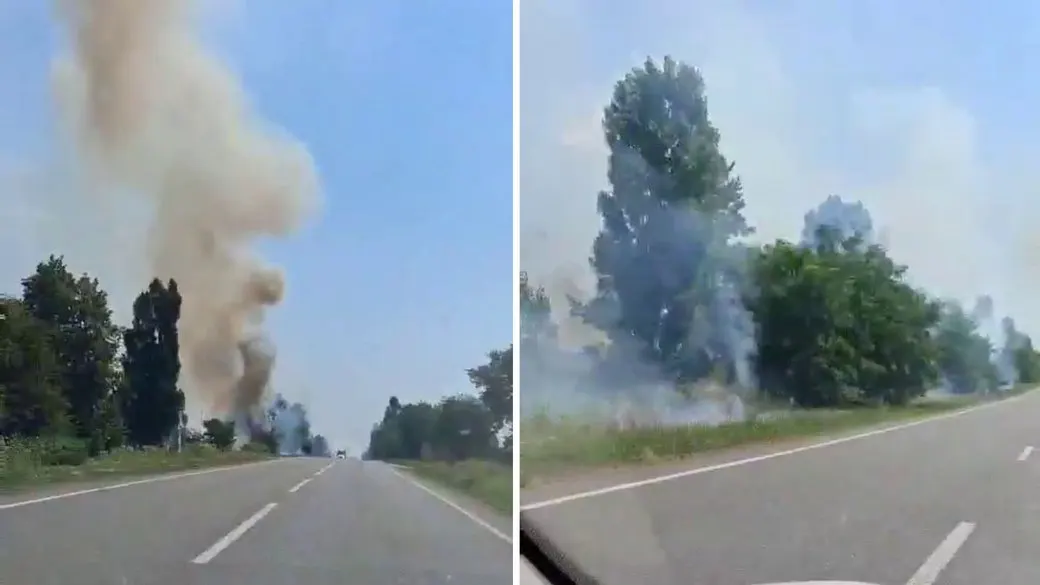 Поблизу Сміли узбіччя траси горить на кілометри: що відомо