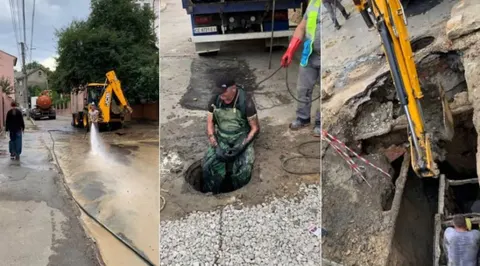 У Чернівцях замінили аварійну каналізаційну трубу на глибині 6 метрів