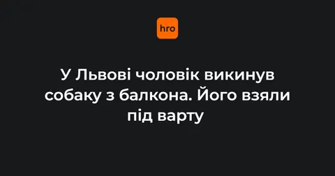 У Львові взяли під варту військового, який викинув собаку з балкона