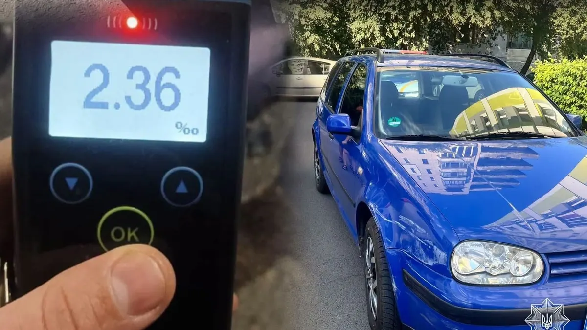 У Луцьку нетверезий водій Volkswagen врізався в припарковане авто