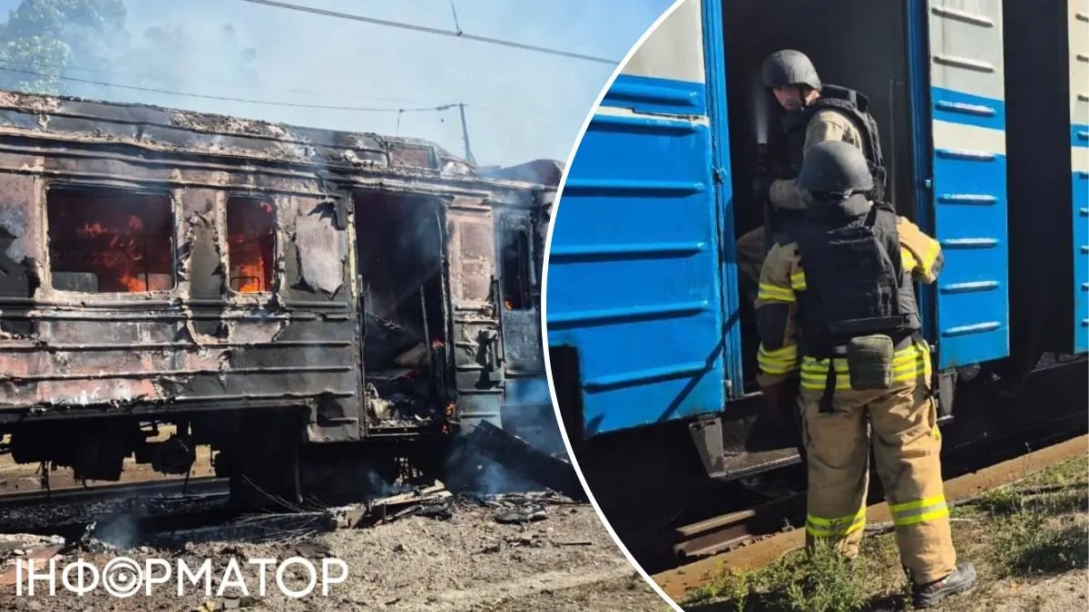 Атака БпЛА на електричку на Харківщині: загинув чоловік, восьмеро поранених