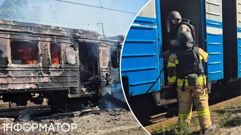 Атака БпЛА на електричку на Харківщині: загинув чоловік, восьмеро поранених
