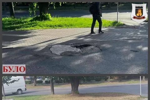 У Луцьку «Укртелеком» усунув просілий люк після припису муніципальної варти